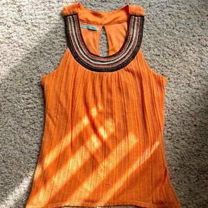 Ladies dressy orange tank